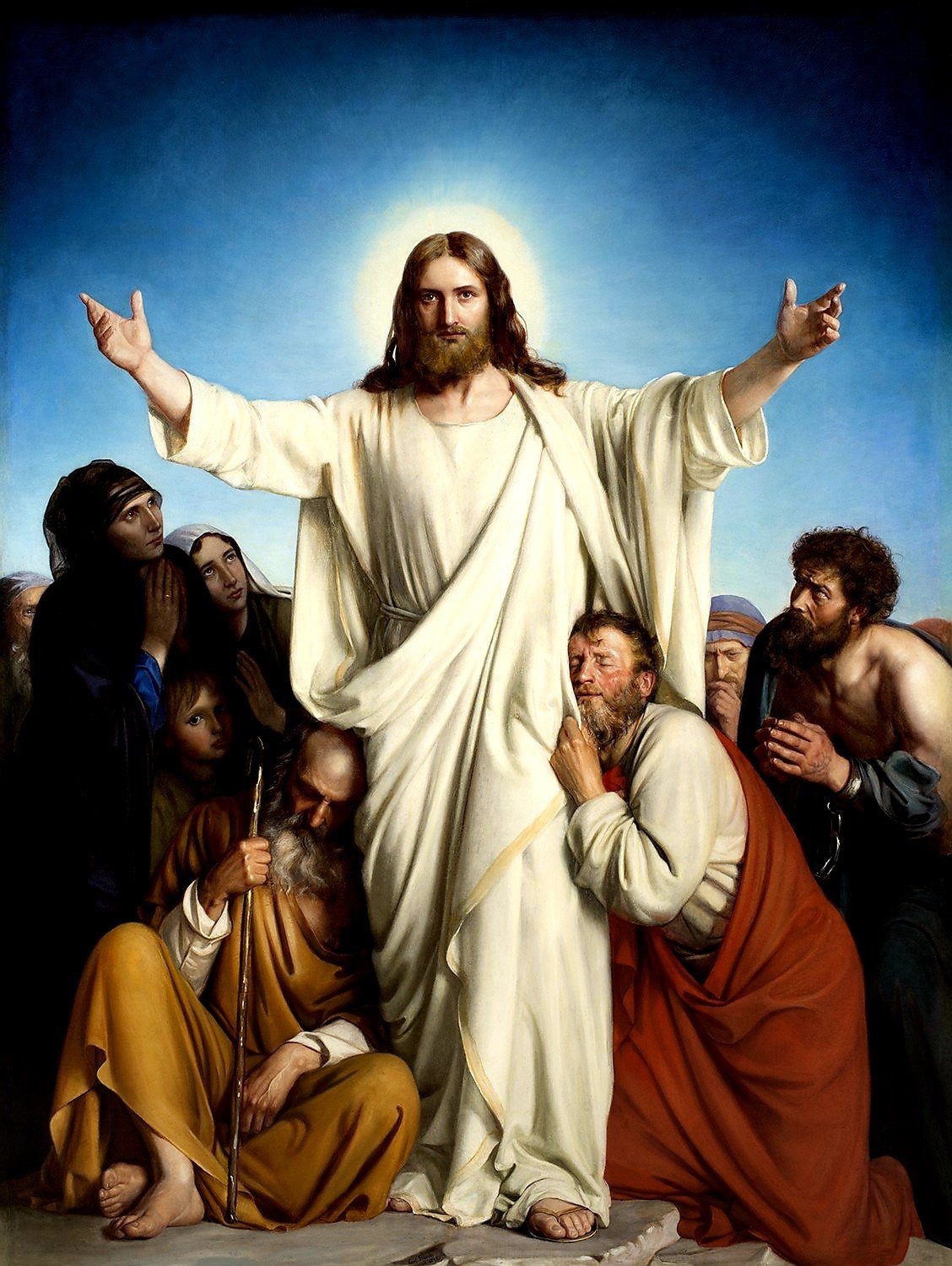 Consolator Jesus Christ Painting, Wall Art Decor, by Carl Bloch - Image 2