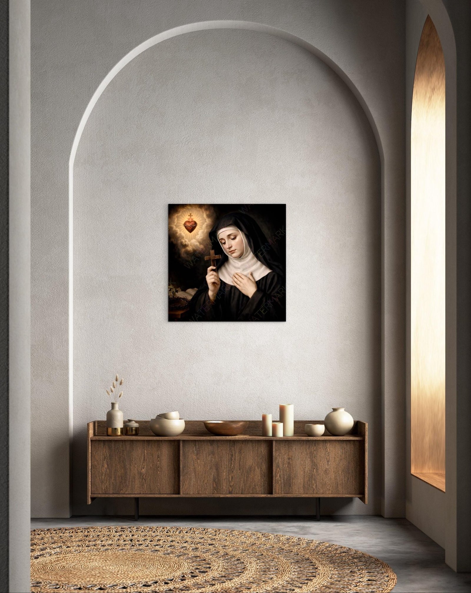 St. Margaret Mary Alacoque Canvas Art: Sacred Heart of Jesus, Catholic Gift - Image 3