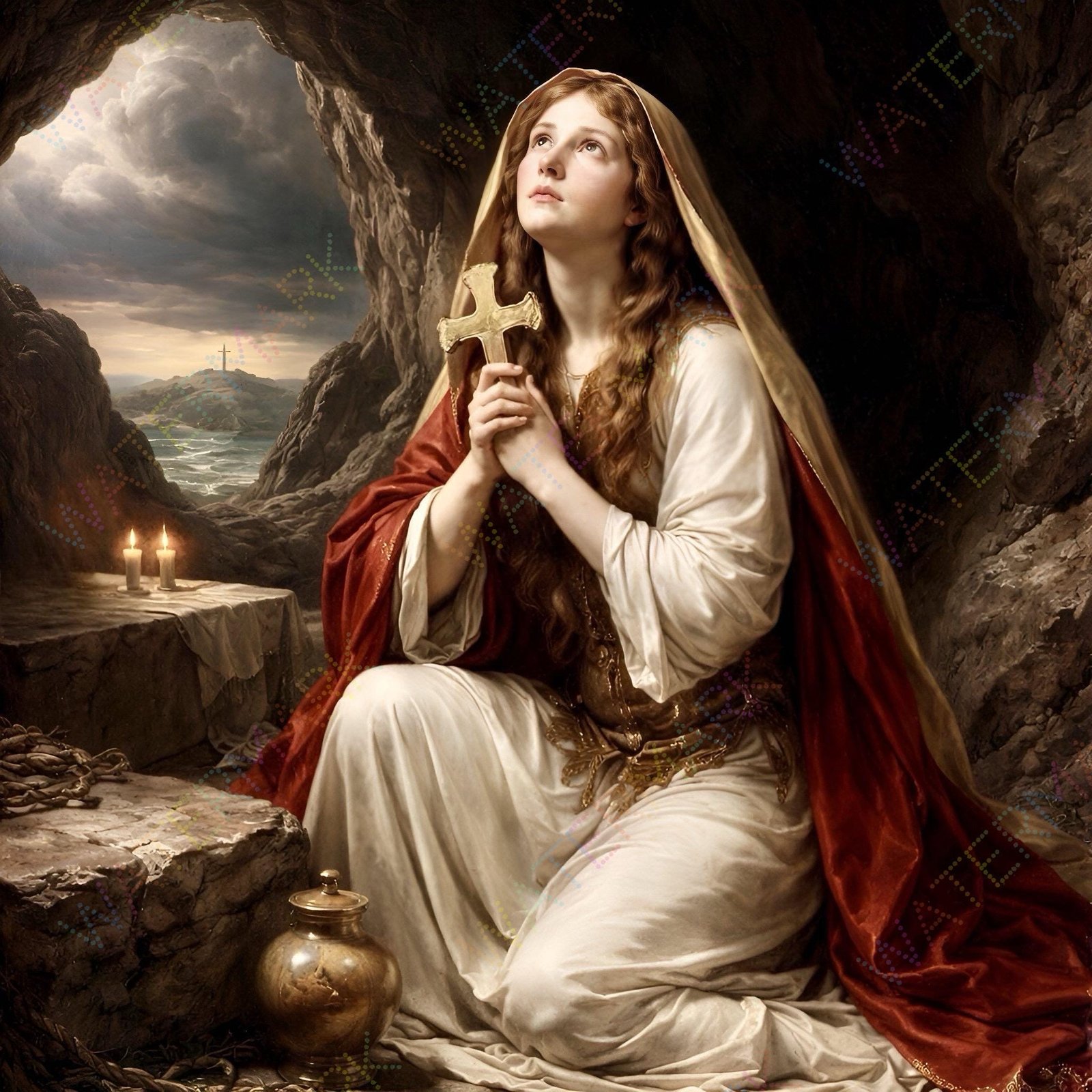 St. Mary Magdalene Canvas Art: Catholic Icon, Ready to Hang