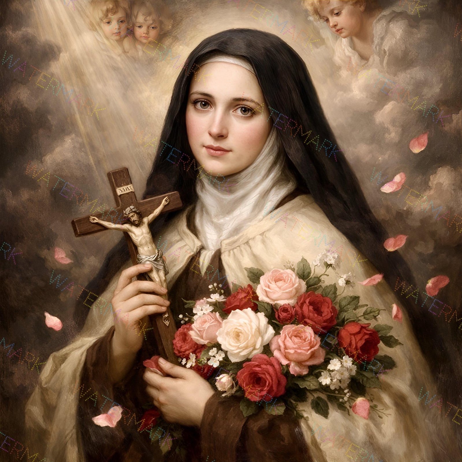 Saint Therese of Lisieux Canvas: Catholic Saint Wall Art