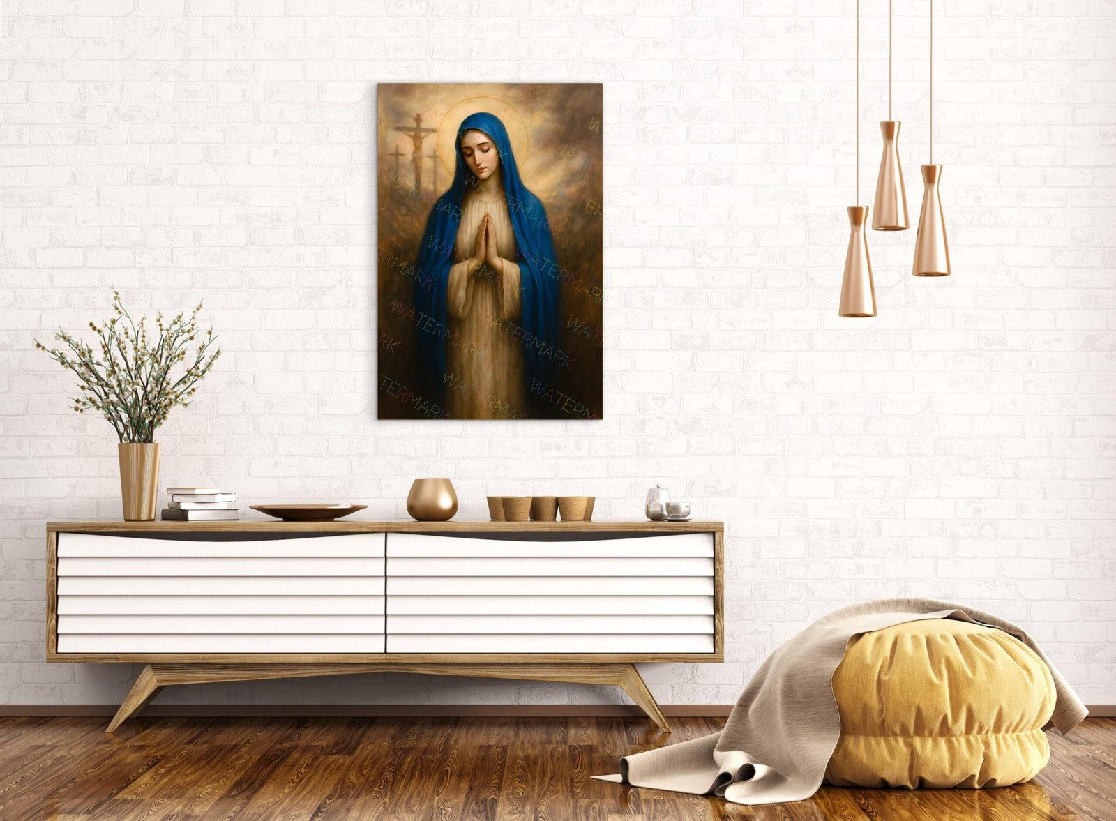 Our Lady of Sorrows (Mater Dolorosa) Digital Download | Catholic Mary Printable Wall Art | Seven Sorrows Marian Picture Prayer Room Decor - Image 5