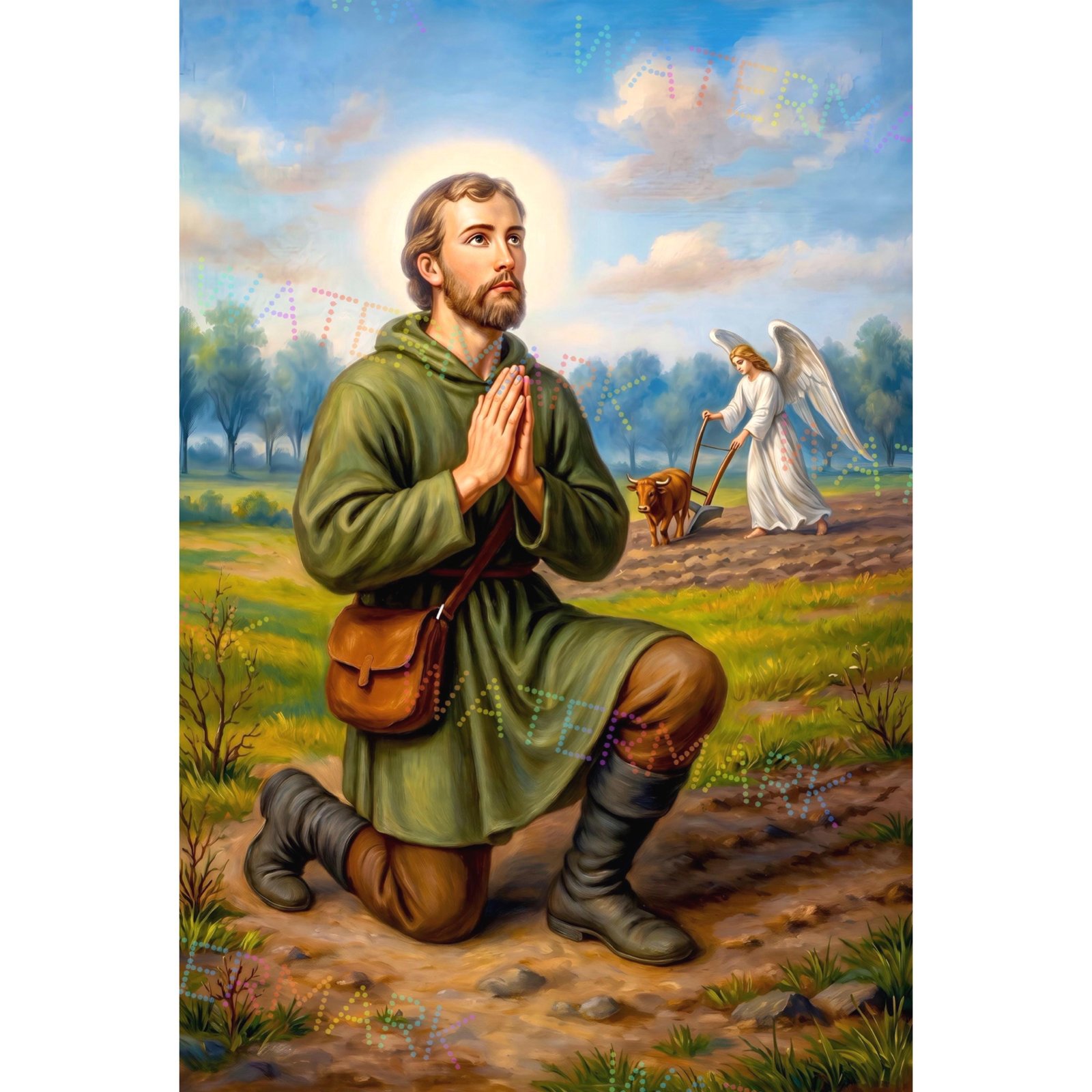 Saint Isidore Canvas | Patron Saint of Farmers