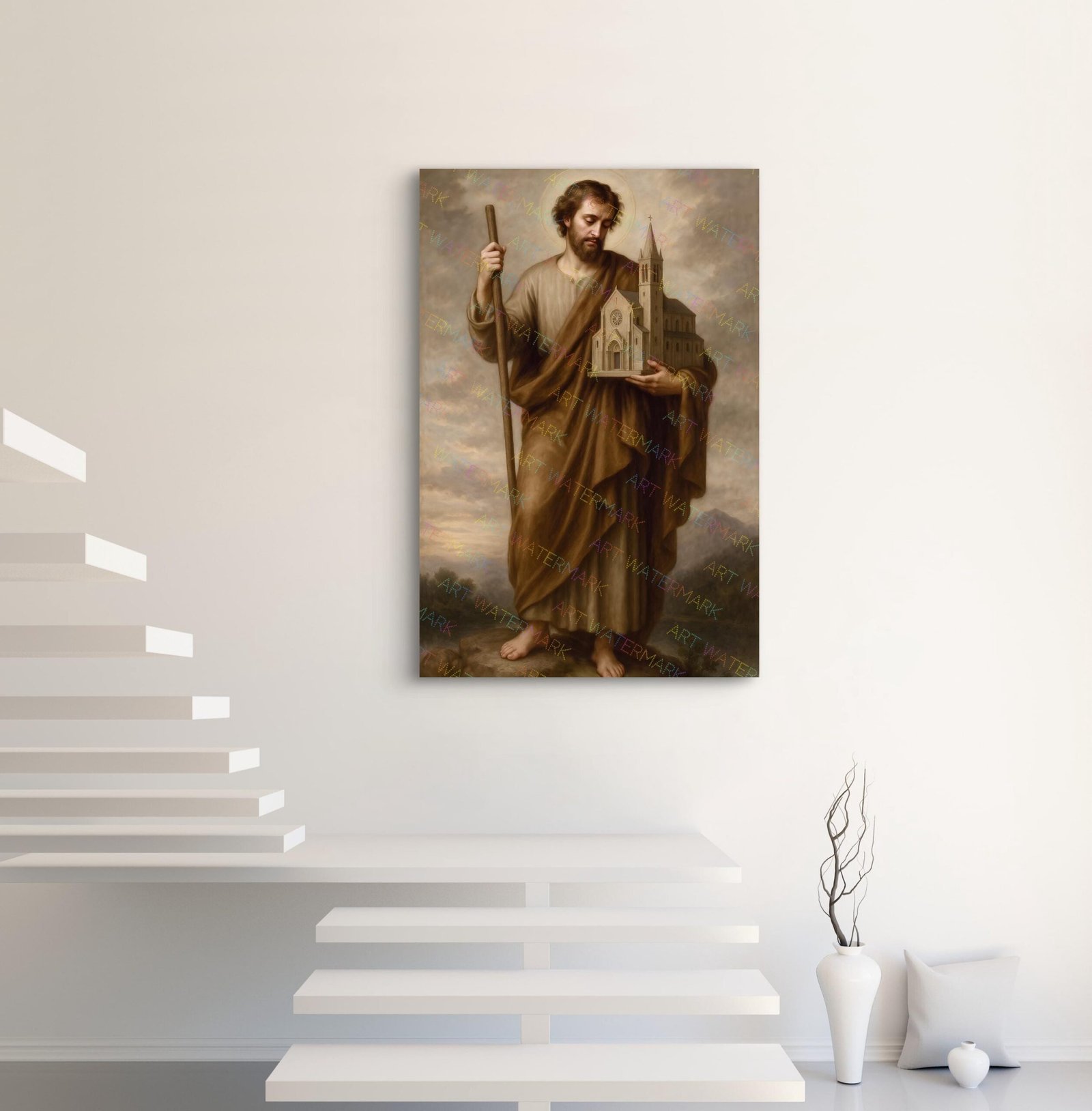 St Joseph Protector of Holy Church Digital Print, Saint Joseph Picture, Catholic Wall Art, Digital Download - Image 6