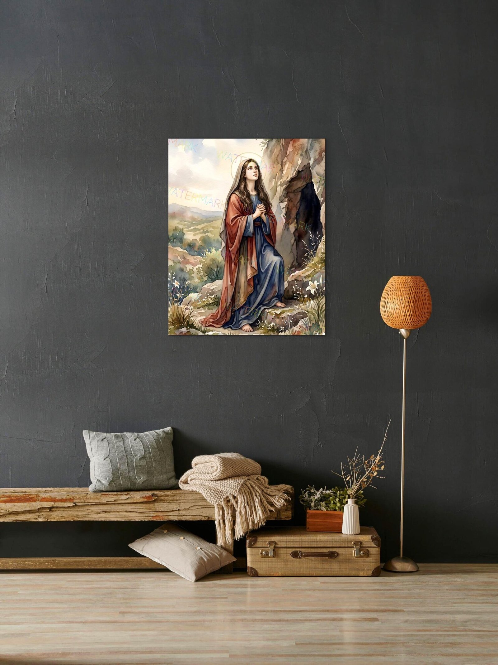 St Mary Magdalene Canvas Print, Catholic Wall Art, Christian Framed Religious Decor - Image 4