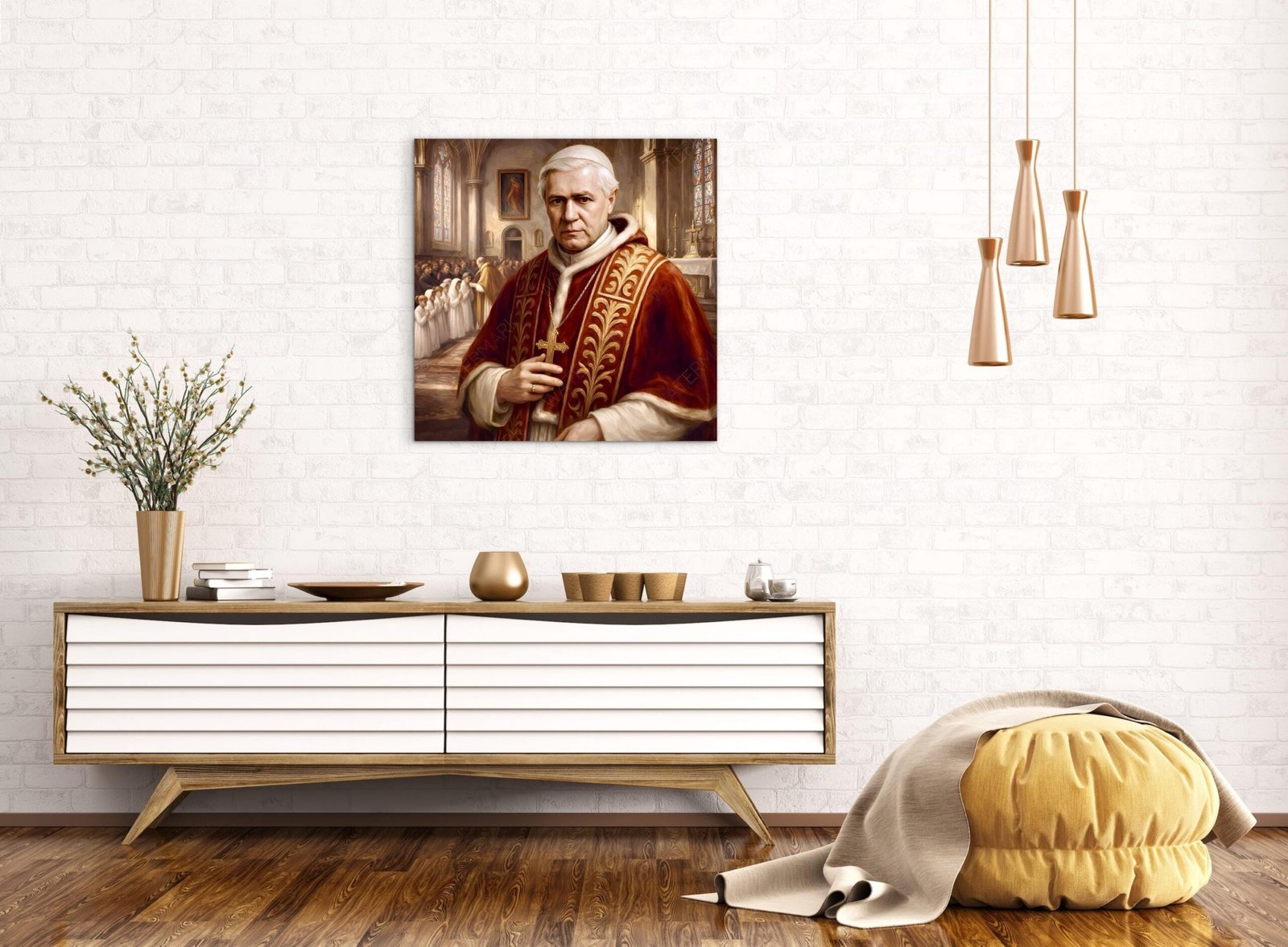 St. Pius X Canvas Wall Art, Pope of the Eucharist Painting, Catholic Saint Artwork, Saint Pius X Picture, Catholic Gift Print - Image 4