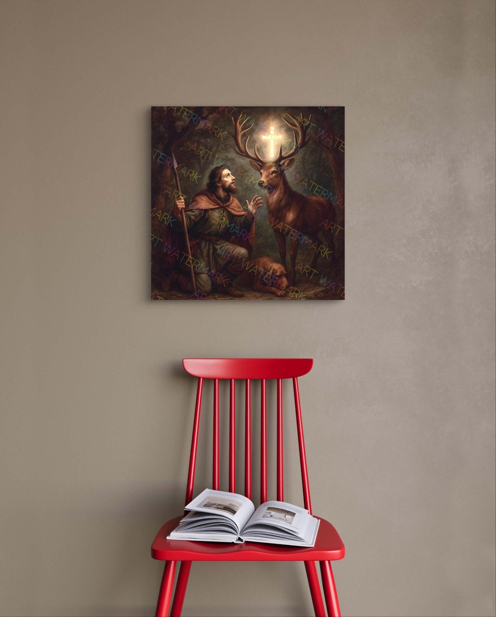 Saint Hubert Canvas Print: Patron Saint of Hunters, Catholic Gift - Image 3