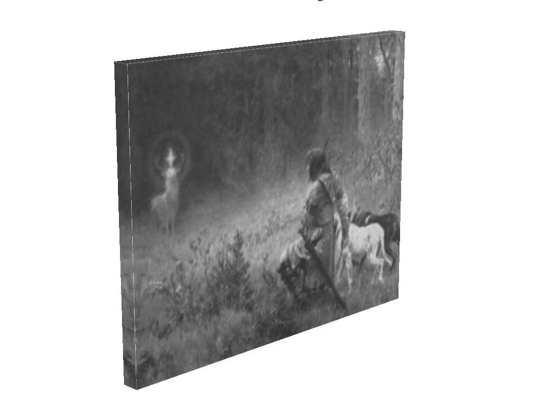 Saint Hubert Canvas Art, Patron of Hunters, Catholic Gifts, Patron Saints, Stag with Cross - Image 6
