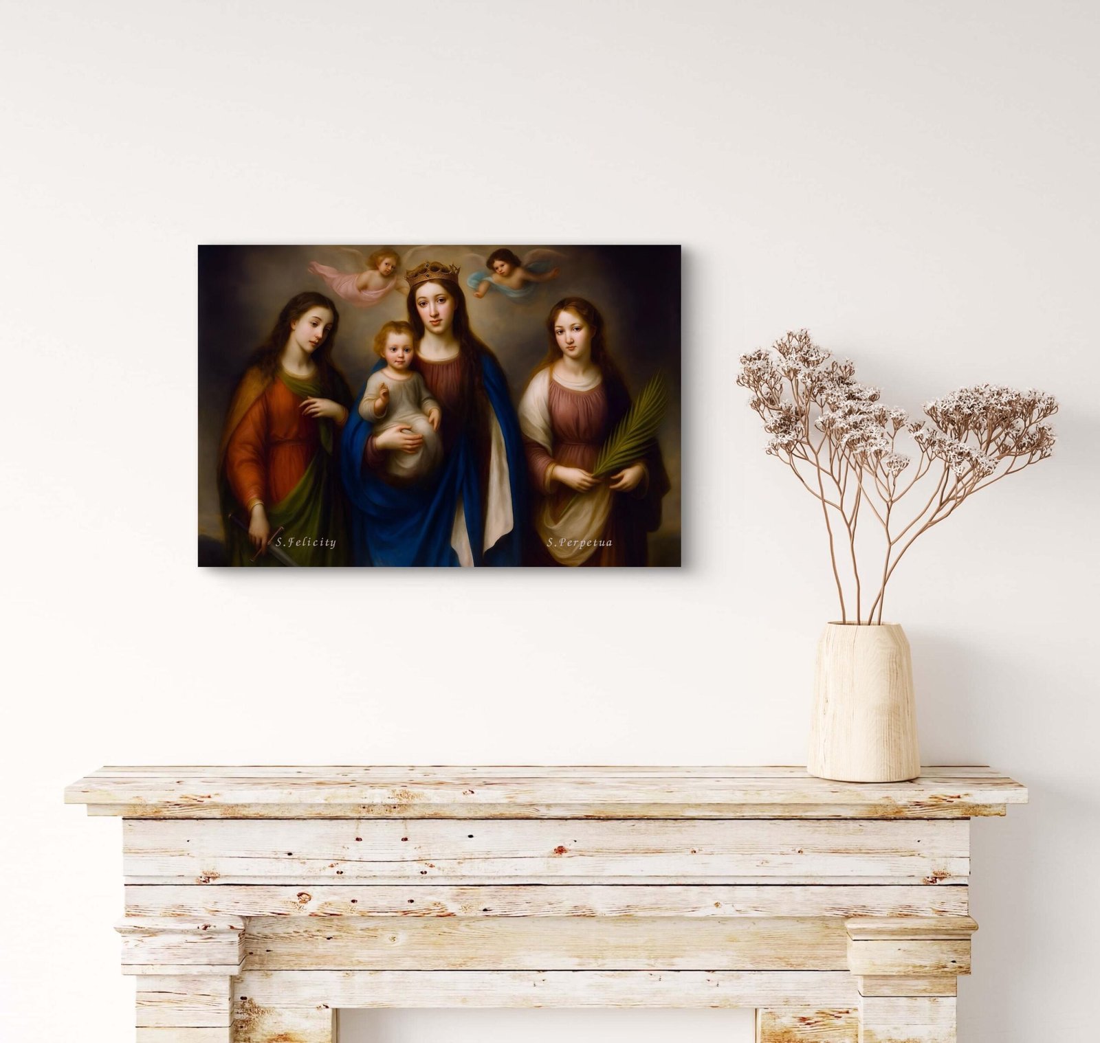 Saint Felicity and Perpetua Canvas Art: Catholic Religious Decor - Image 3