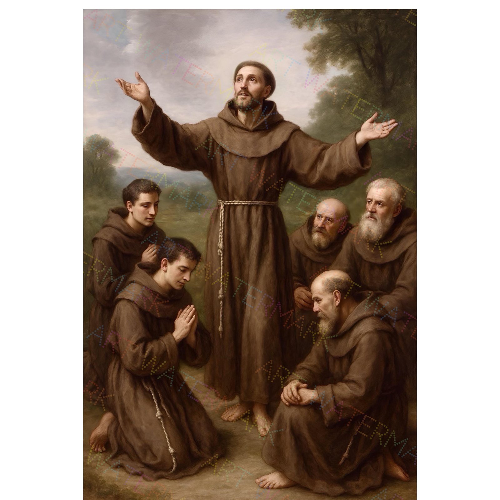 Saint Francis of Assisi Canvas Art: Catholic Wall Decor