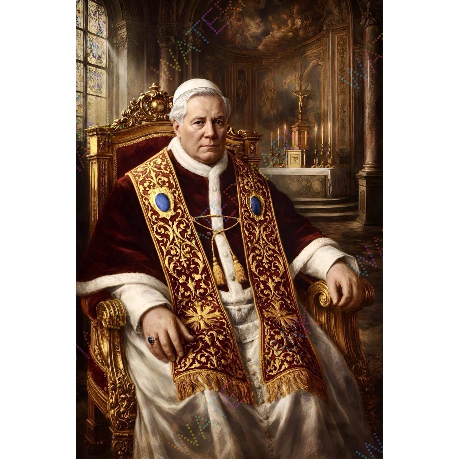 St Pius X Canvas Print – Catholic Saint Wall Art – Traditional Religious Decor