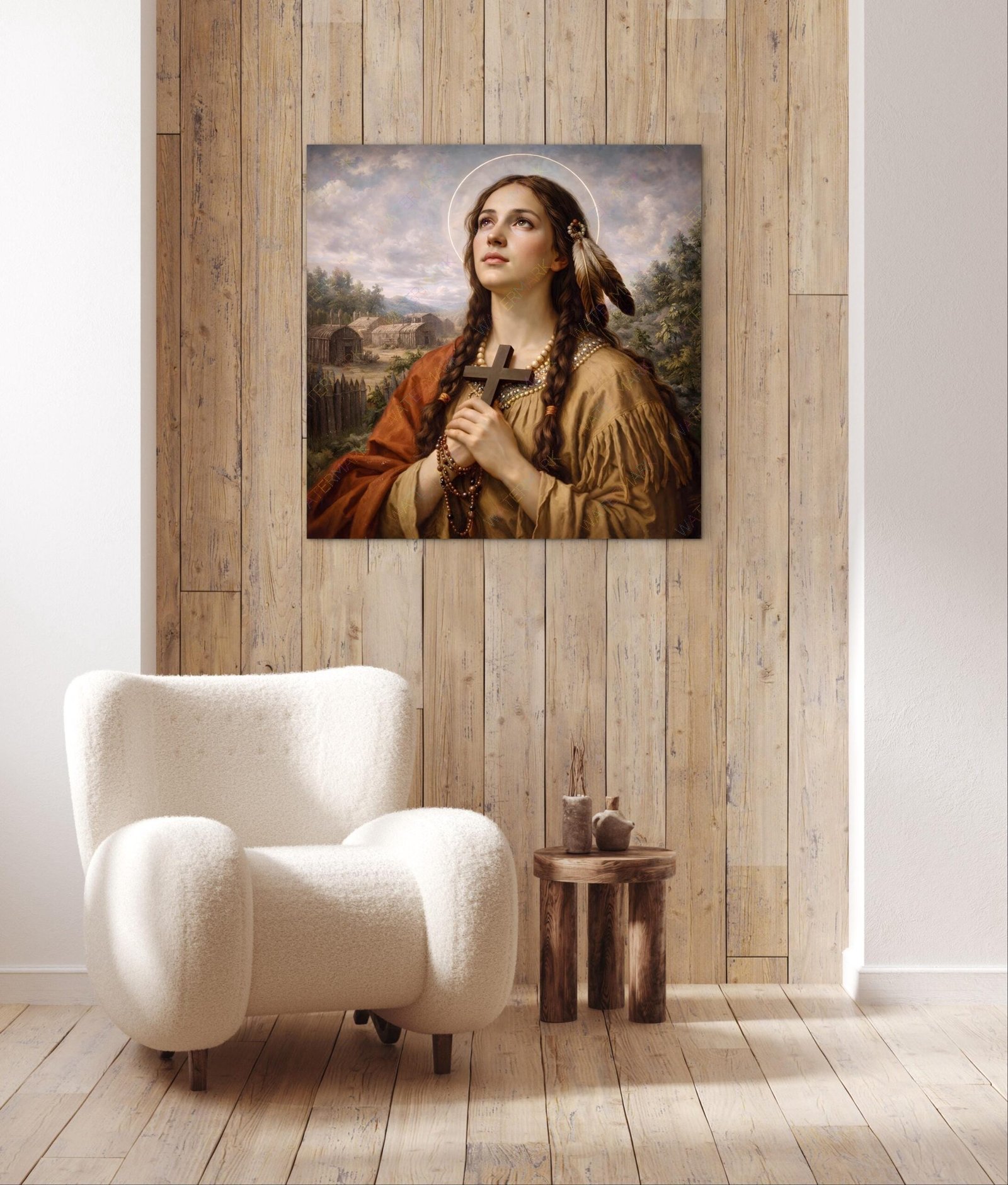 Saint Kateri Tekakwitha Canvas: Catholic Art, Lily of the Mohawks - Image 5