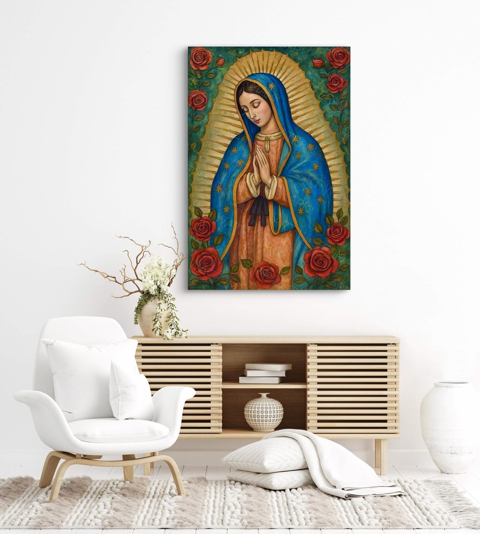 Our Lady of Guadalupe Canvas Art: Catholic Home Decor, Virgin Mary Painting - Image 4