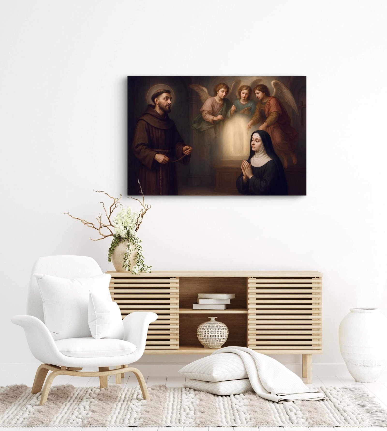 Our Lady of Good Success Canvas Print: Finishing of the Statue, Catholic Saints Art - Image 7