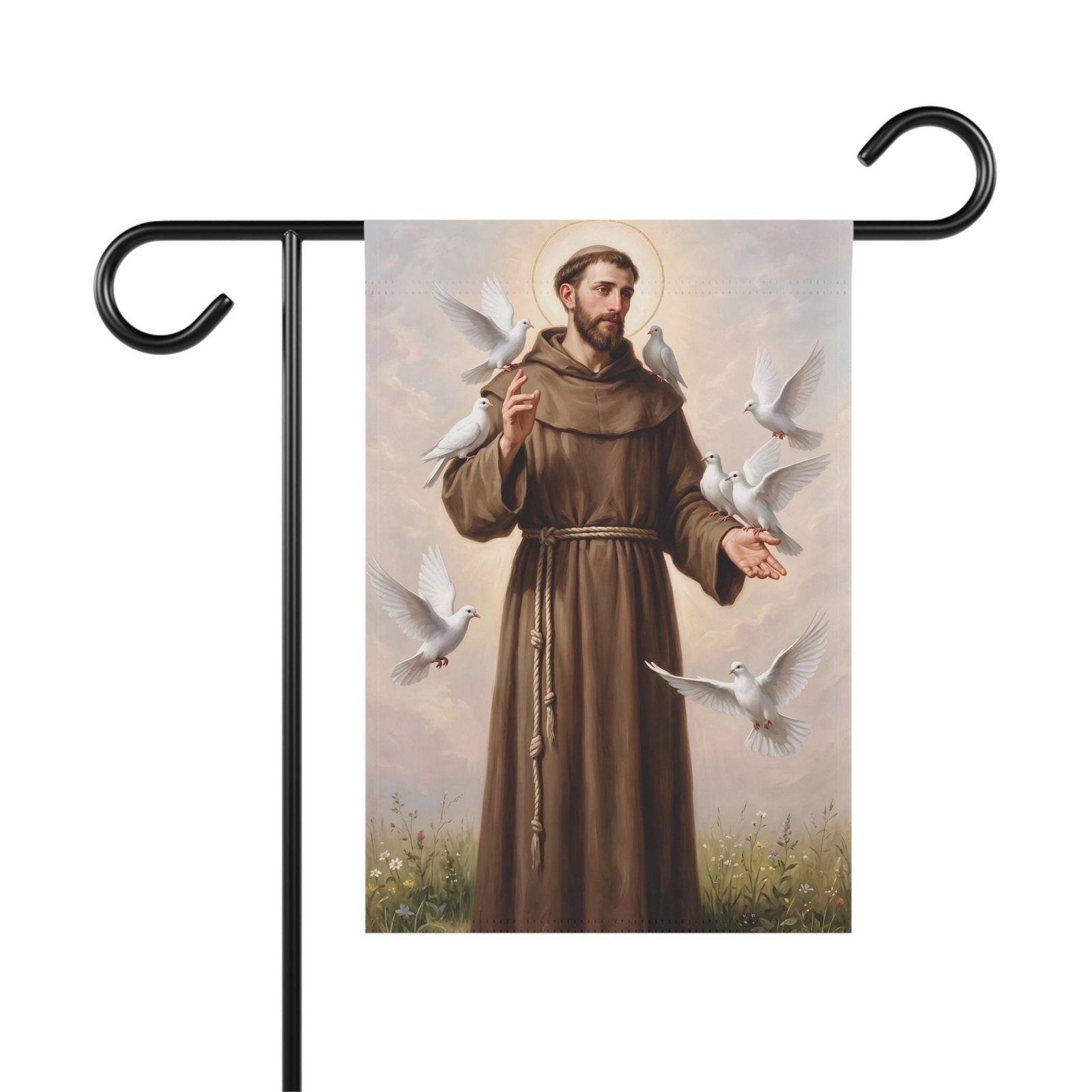 St. Francis of Assisi Doves Garden Banner | House Flag