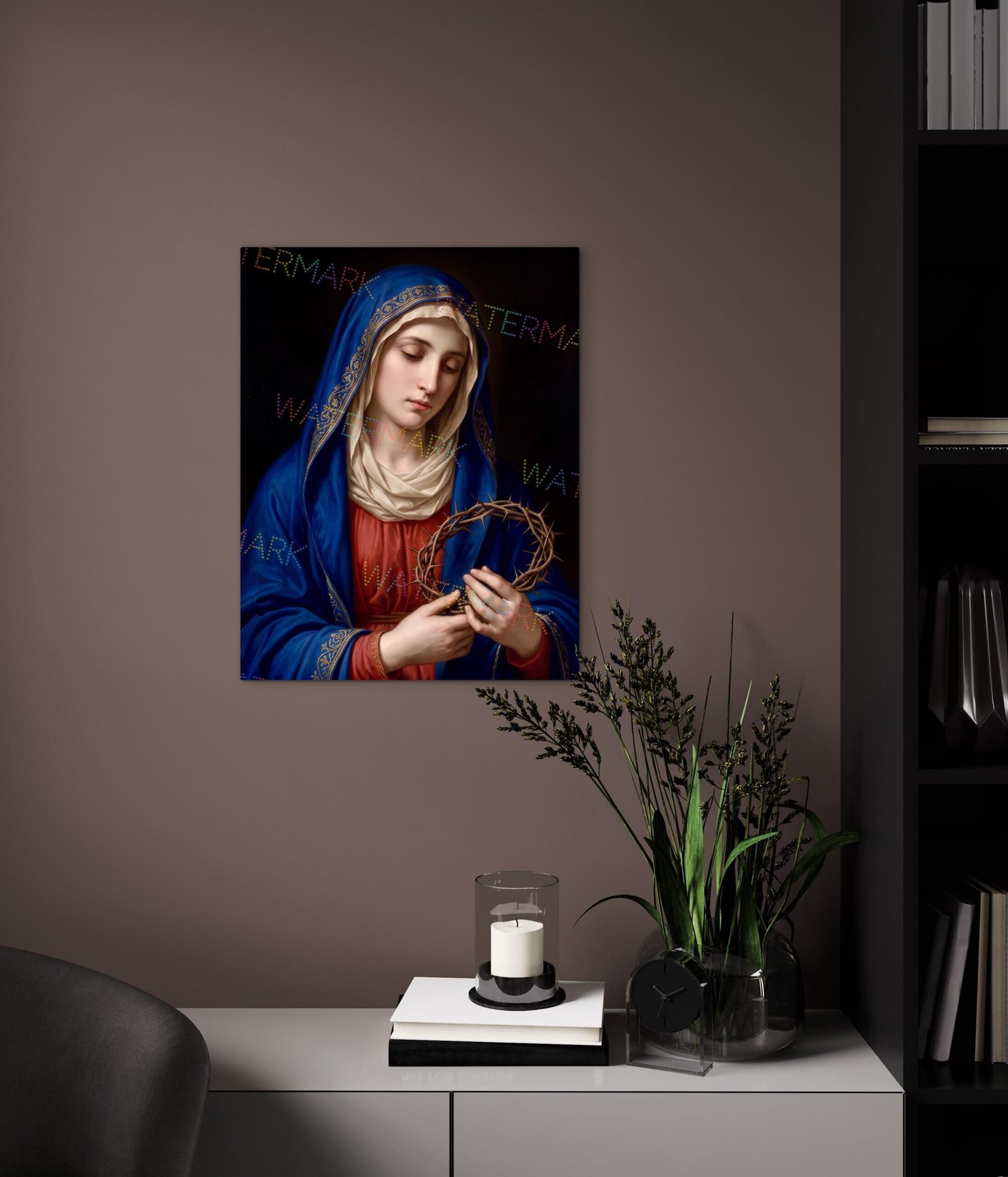 Our Lady of Sorrows Canvas Print: Virgin Mary with Crown of Thorns - Image 5