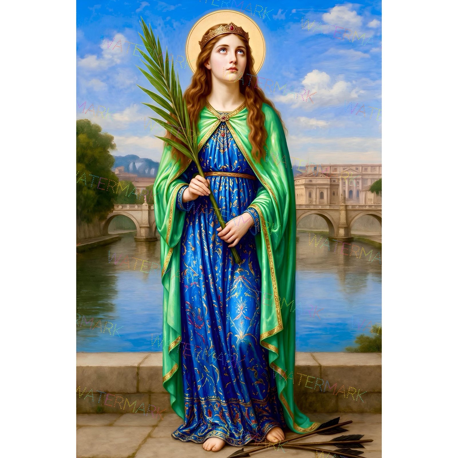 St. Philomena Digital Print | Catholic Wall Art | Saint Philomena Printable | Instant Download