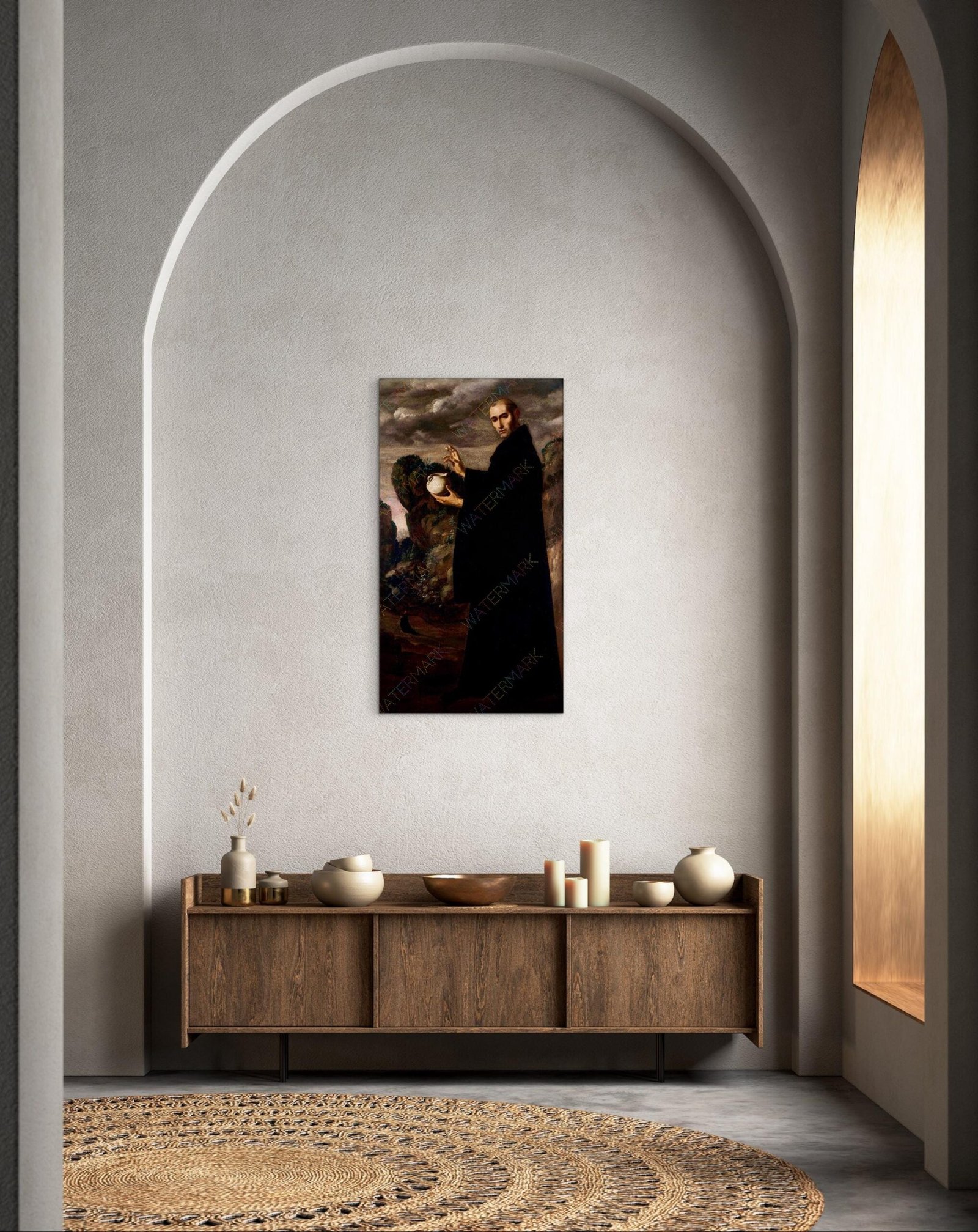 St Benedict Canvas Print – Francisco Zurbarán Baroque Religious Artwork - Image 6