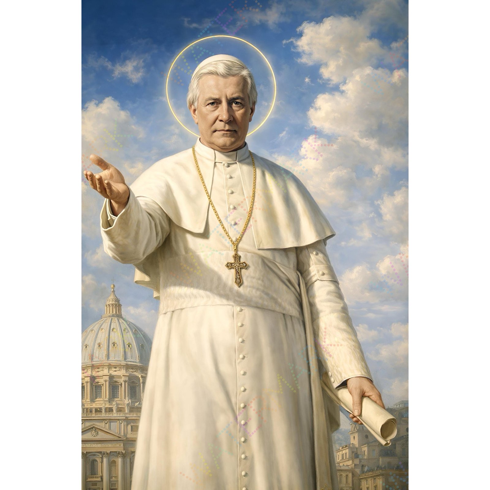 St. Pius X Canvas Art: Papal Catholic Artwork