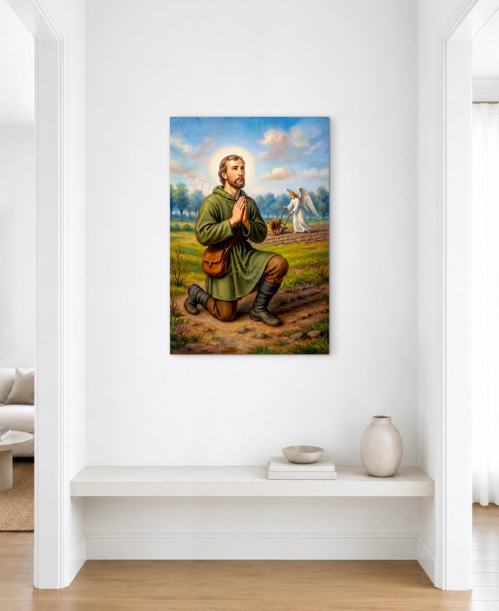 Saint Isidore Canvas | Patron Saint of Farmers - Image 2