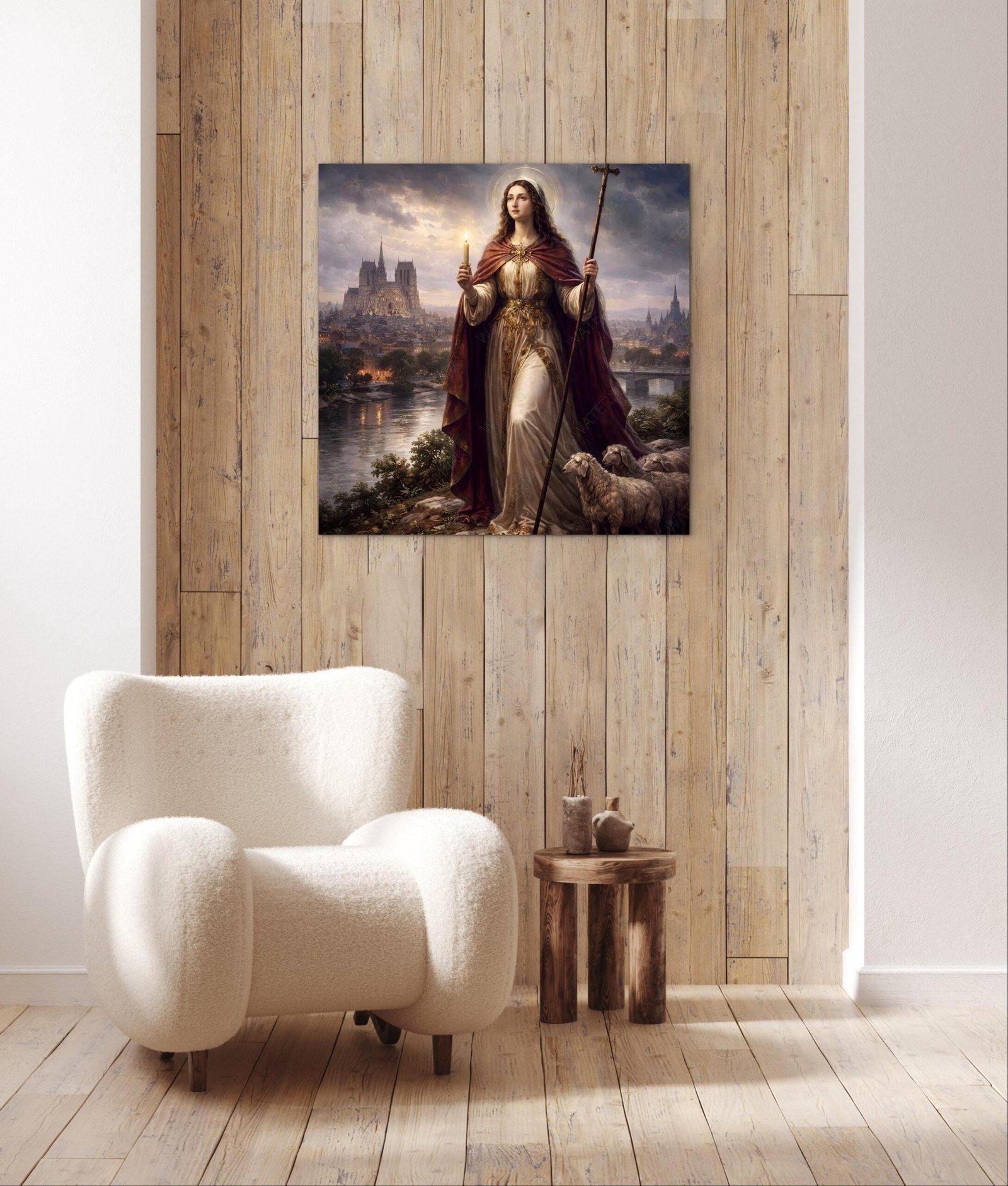 St. Genevieve Canvas Art: Catholic Patron Saint Wall Decor - Image 6